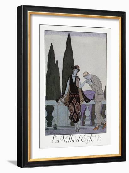 Villa D'Este Near Florence-Georges Barbier-Framed Giclee Print