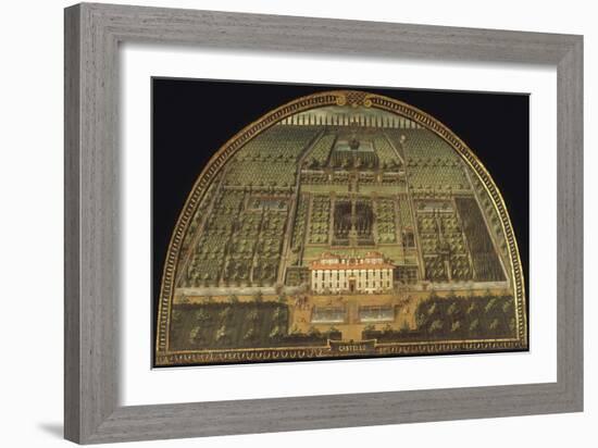 Villa De Castello, Built for the De Medici Family, Tuscany, Italy, from Series-Giusto Utens-Framed Giclee Print