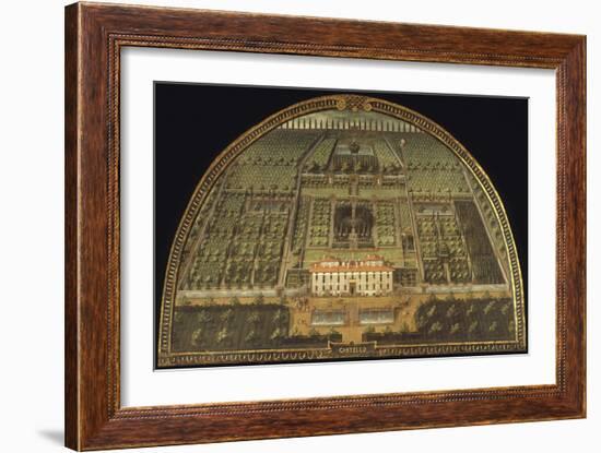 Villa De Castello, Built for the De Medici Family, Tuscany, Italy, from Series-Giusto Utens-Framed Giclee Print