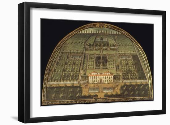 Villa De Castello, Built for the De Medici Family, Tuscany, Italy, from Series-Giusto Utens-Framed Giclee Print