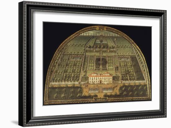 Villa De Castello, Built for the De Medici Family, Tuscany, Italy, from Series-Giusto Utens-Framed Giclee Print