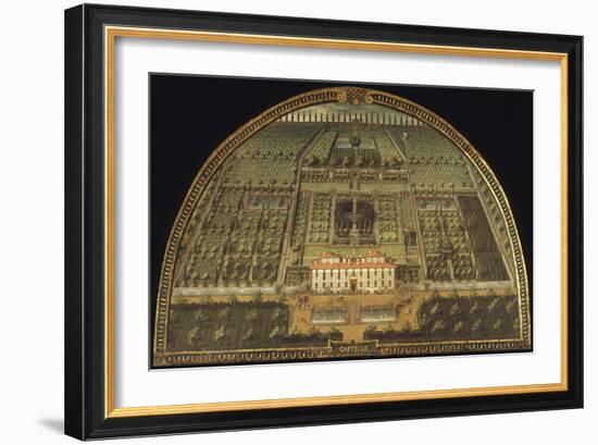 Villa De Castello, Built for the De Medici Family, Tuscany, Italy, from Series-Giusto Utens-Framed Giclee Print