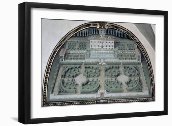 Villa Della Pretaia from a Series of Lunettes Depicting Views of the Medici Villas, 1599-Giusto Utens-Framed Giclee Print