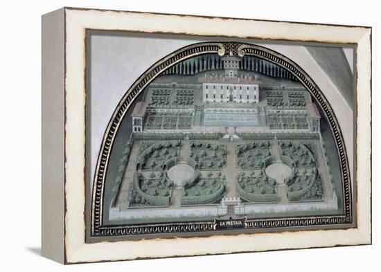 Villa Della Pretaia from a Series of Lunettes Depicting Views of the Medici Villas, 1599-Giusto Utens-Framed Premier Image Canvas