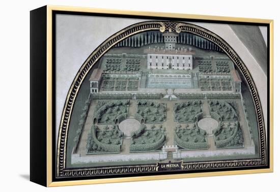 Villa Della Pretaia from a Series of Lunettes Depicting Views of the Medici Villas, 1599-Giusto Utens-Framed Premier Image Canvas