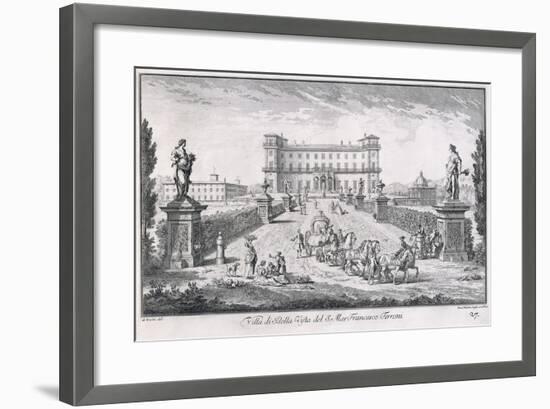 Villa Di Bella Vista, Plate 27, from 'Views , 1757-Giuseppe Zocchi-Framed Giclee Print