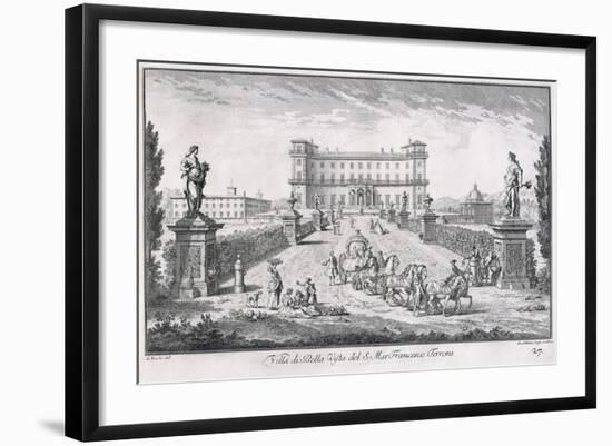 Villa Di Bella Vista, Plate 27, from 'Views , 1757-Giuseppe Zocchi-Framed Giclee Print