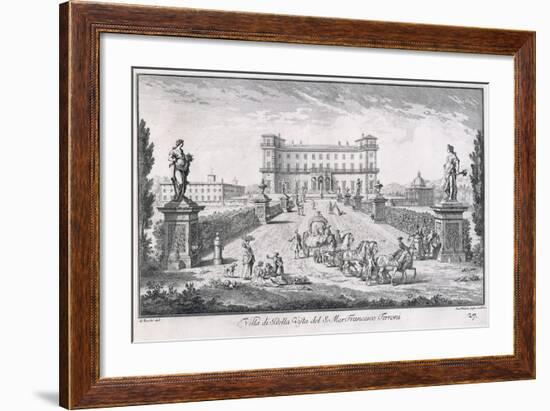 Villa Di Bella Vista, Plate 27, from 'Views , 1757-Giuseppe Zocchi-Framed Giclee Print