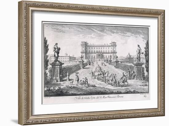 Villa Di Bella Vista, Plate 27, from 'Views , 1757-Giuseppe Zocchi-Framed Giclee Print