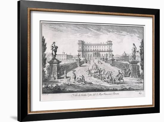 Villa Di Bella Vista, Plate 27, from 'Views , 1757-Giuseppe Zocchi-Framed Giclee Print