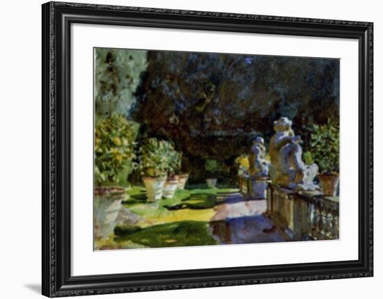 Villa di Marlia Lucca, c.1910-John Singer Sargent-Framed Art Print