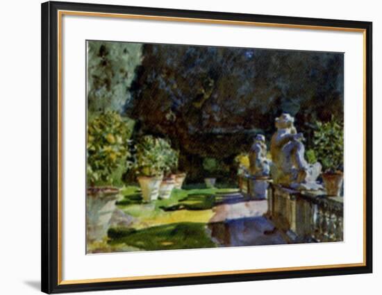 Villa di Marlia Lucca, c.1910-John Singer Sargent-Framed Art Print