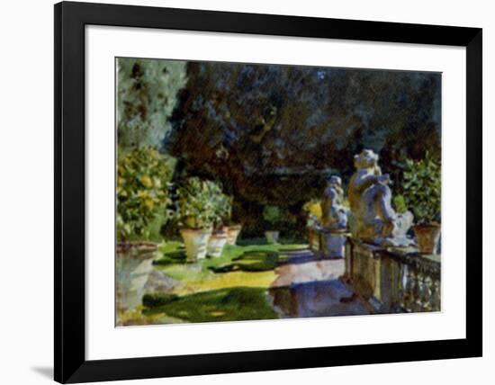 Villa di Marlia Lucca, c.1910-John Singer Sargent-Framed Art Print