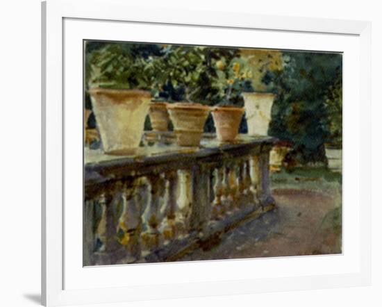 Villa di Marlia The Balustrade-John Singer Sargent-Framed Art Print