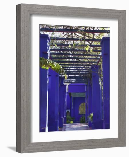 Villa Exterior, Jardin Majorelle and Museum of Islamic Art, Marrakech, Morocco-Walter Bibikow-Framed Photographic Print