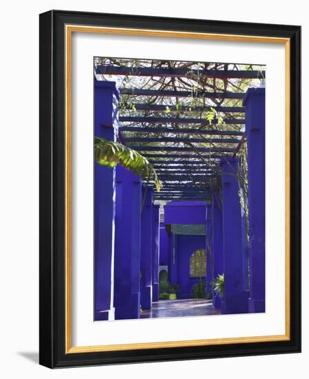 Villa Exterior, Jardin Majorelle and Museum of Islamic Art, Marrakech, Morocco-Walter Bibikow-Framed Photographic Print