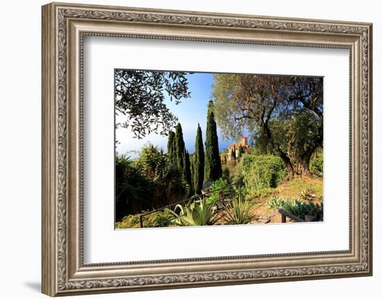 Villa Hanbury at Hanbury Botanic Gardens near Ventimiglia, Province of Imperia, Liguria, Italy-null-Framed Premium Giclee Print