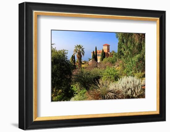 Villa Hanbury at Hanbury Botanic Gardens near Ventimiglia, Province of Imperia, Liguria, Italy-null-Framed Art Print