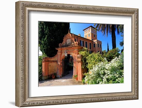 Villa Hanbury at Hanbury Botanic Gardens near Ventimiglia, Province of Imperia, Liguria, Italy-null-Framed Art Print