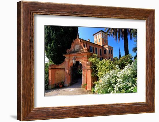 Villa Hanbury at Hanbury Botanic Gardens near Ventimiglia, Province of Imperia, Liguria, Italy-null-Framed Art Print