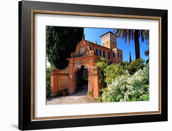 Villa Hanbury at Hanbury Botanic Gardens near Ventimiglia, Province of Imperia, Liguria, Italy-null-Framed Art Print