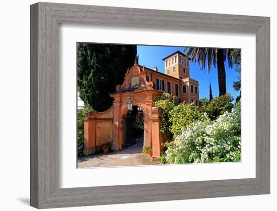 Villa Hanbury at Hanbury Botanic Gardens near Ventimiglia, Province of Imperia, Liguria, Italy-null-Framed Art Print