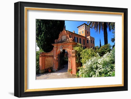 Villa Hanbury at Hanbury Botanic Gardens near Ventimiglia, Province of Imperia, Liguria, Italy-null-Framed Art Print