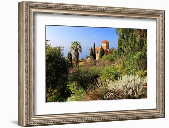 Villa Hanbury at Hanbury Botanic Gardens near Ventimiglia, Province of Imperia, Liguria, Italy-null-Framed Art Print