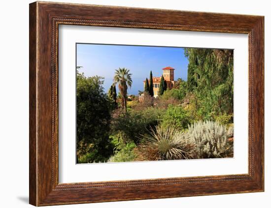 Villa Hanbury at Hanbury Botanic Gardens near Ventimiglia, Province of Imperia, Liguria, Italy-null-Framed Art Print