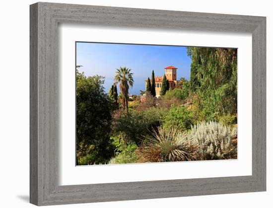 Villa Hanbury at Hanbury Botanic Gardens near Ventimiglia, Province of Imperia, Liguria, Italy-null-Framed Art Print