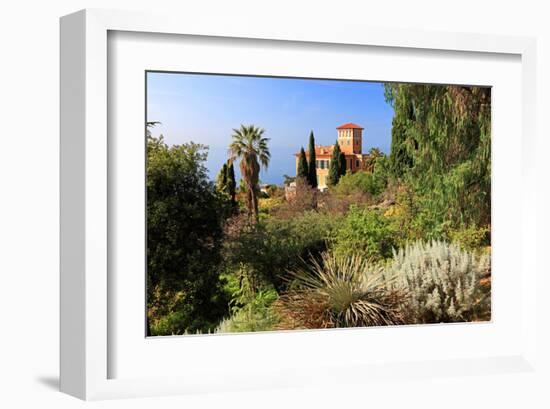 Villa Hanbury at Hanbury Botanic Gardens near Ventimiglia, Province of Imperia, Liguria, Italy-null-Framed Art Print