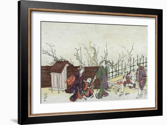 Villa in Kamedo, Japanese Wood-Cut Print-Lantern Press-Framed Art Print