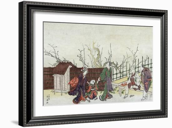 Villa in Kamedo, Japanese Wood-Cut Print-Lantern Press-Framed Art Print