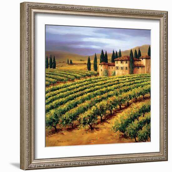 Villa in the Vinyards of Tuscany-Tim Howe-Framed Giclee Print