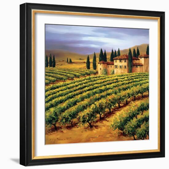 Villa in the Vinyards of Tuscany-Tim Howe-Framed Giclee Print