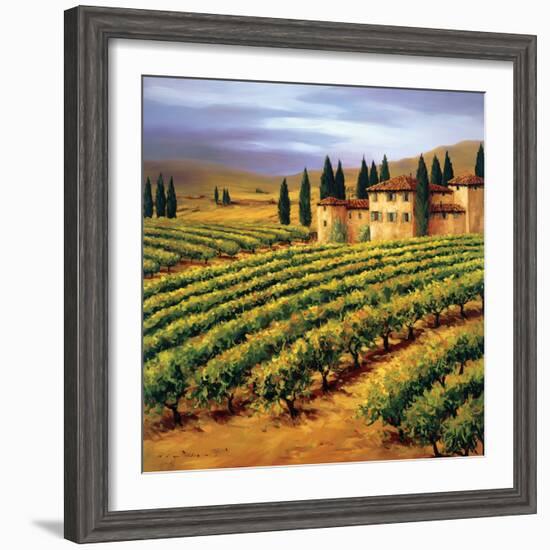 Villa in the Vinyards of Tuscany-Tim Howe-Framed Premium Giclee Print