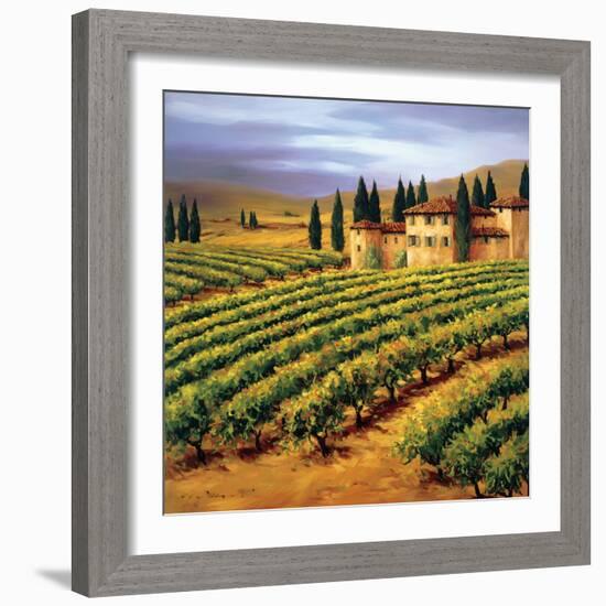 Villa in the Vinyards of Tuscany-Tim Howe-Framed Premium Giclee Print