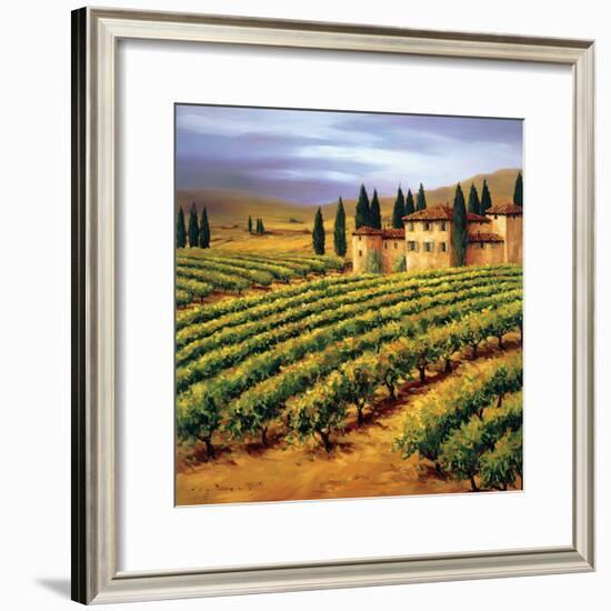 Villa in the Vinyards of Tuscany-Tim Howe-Framed Premium Giclee Print