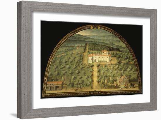 Villa La Magia, Tuscany, Italy, from Series of Lunettes of Tuscan Villas, 1599-1602-Giusto Utens-Framed Giclee Print