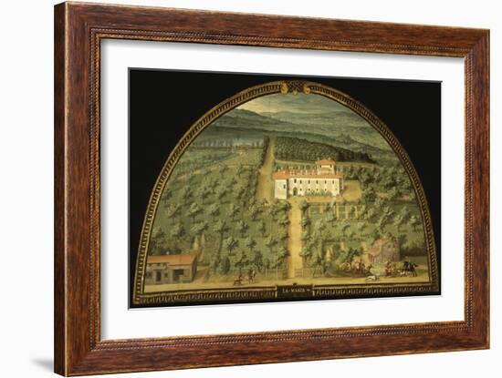 Villa La Magia, Tuscany, Italy, from Series of Lunettes of Tuscan Villas, 1599-1602-Giusto Utens-Framed Giclee Print