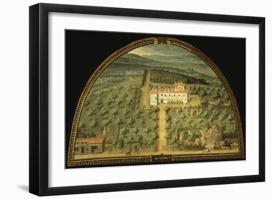 Villa La Magia, Tuscany, Italy, from Series of Lunettes of Tuscan Villas, 1599-1602-Giusto Utens-Framed Giclee Print