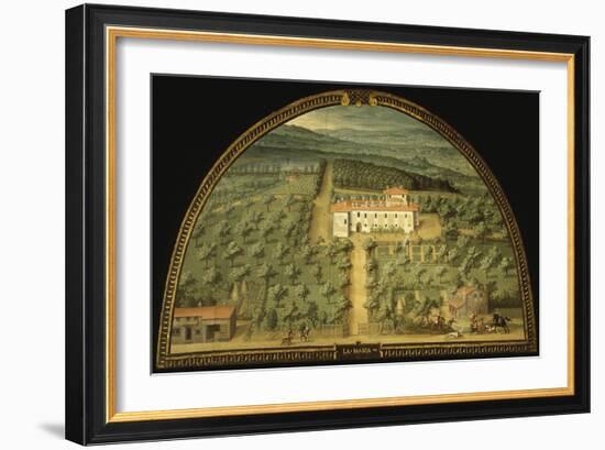 Villa La Magia, Tuscany, Italy, from Series of Lunettes of Tuscan Villas, 1599-1602-Giusto Utens-Framed Giclee Print