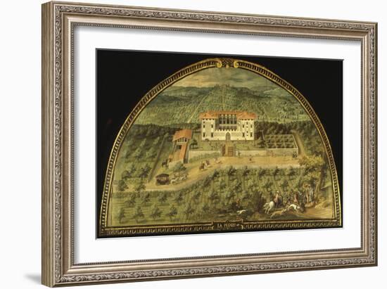 Villa La Peggio, Tuscany, Italy, from Series of Lunettes of Tuscan Villas, 1599-1602-Giusto Utens-Framed Giclee Print