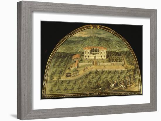 Villa La Peggio, Tuscany, Italy, from Series of Lunettes of Tuscan Villas, 1599-1602-Giusto Utens-Framed Giclee Print