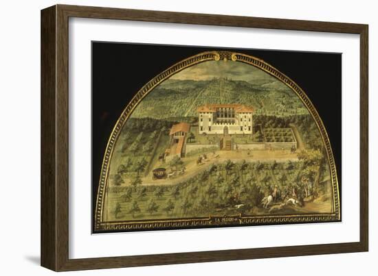 Villa La Peggio, Tuscany, Italy, from Series of Lunettes of Tuscan Villas, 1599-1602-Giusto Utens-Framed Giclee Print