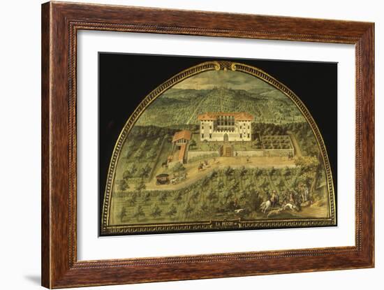 Villa La Peggio, Tuscany, Italy, from Series of Lunettes of Tuscan Villas, 1599-1602-Giusto Utens-Framed Giclee Print