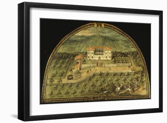 Villa La Peggio, Tuscany, Italy, from Series of Lunettes of Tuscan Villas, 1599-1602-Giusto Utens-Framed Giclee Print