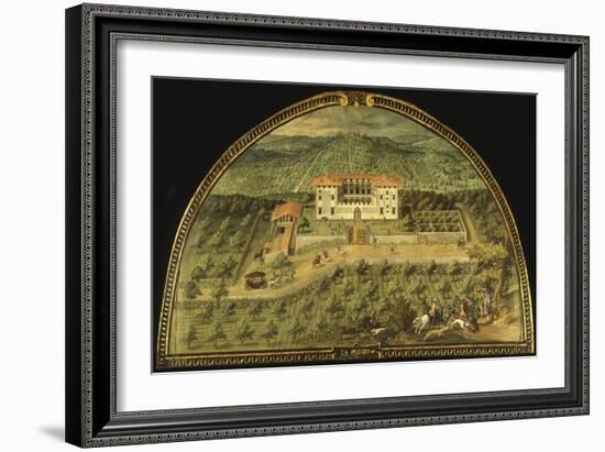 Villa La Peggio, Tuscany, Italy, from Series of Lunettes of Tuscan Villas, 1599-1602-Giusto Utens-Framed Giclee Print