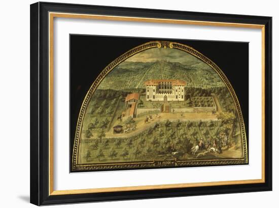 Villa La Peggio, Tuscany, Italy, from Series of Lunettes of Tuscan Villas, 1599-1602-Giusto Utens-Framed Giclee Print