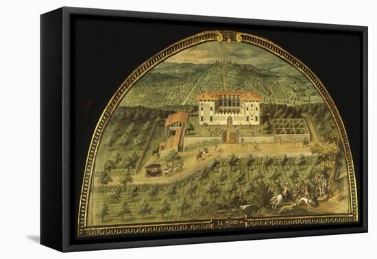 Villa La Peggio, Tuscany, Italy, from Series of Lunettes of Tuscan Villas, 1599-1602-Giusto Utens-Framed Premier Image Canvas